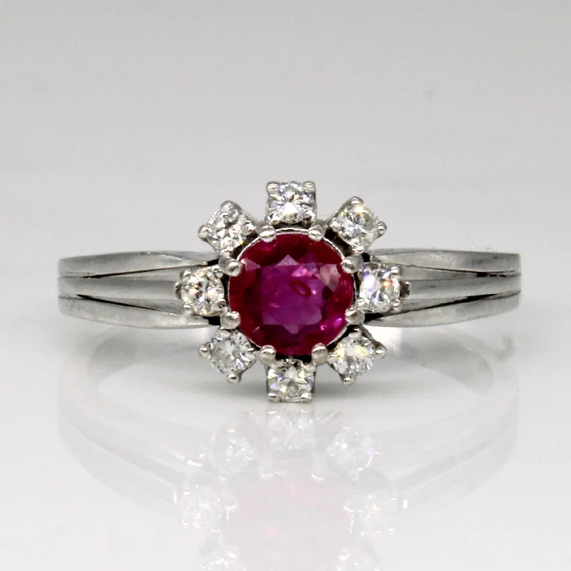 High-End Jewelry, Now More Affordable Than Ever Ruby & Diamond Cluster Ring | 0.36ct, 0.12ctw | SZ 7 |