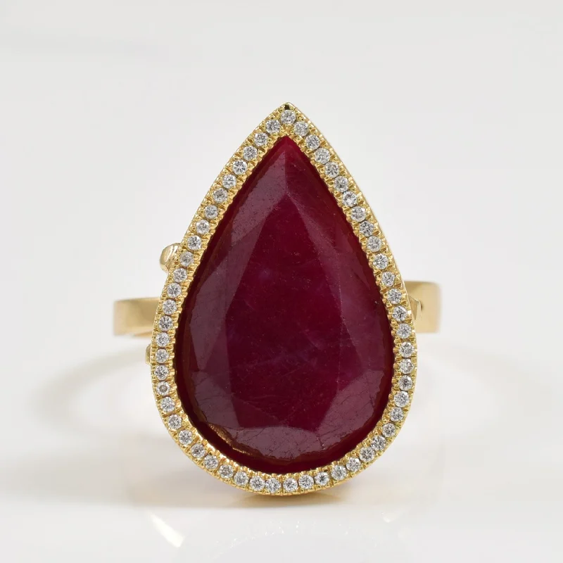 Elegant Designs, Unbeatable Discounts – Shop Jewelry Now Ruby & Diamond Halo Ring | 10.00ct, 0.22ctw | SZ 6.75 |