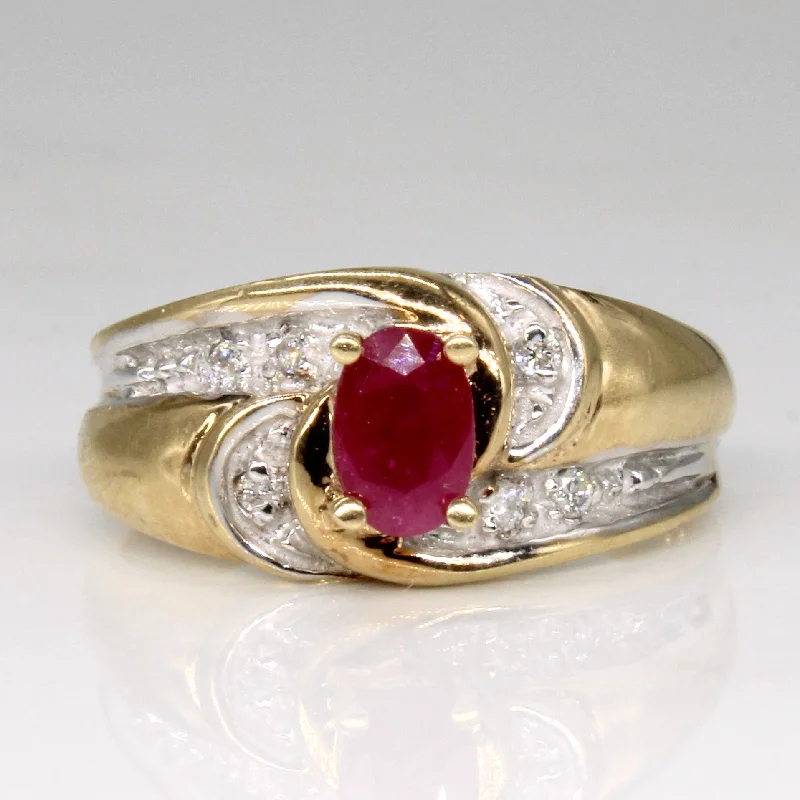 Personalized Jewelry At Special Discount Rates Ruby & Diamond Ring | 0.54ct, 0.03ctw | SZ 6.5 |