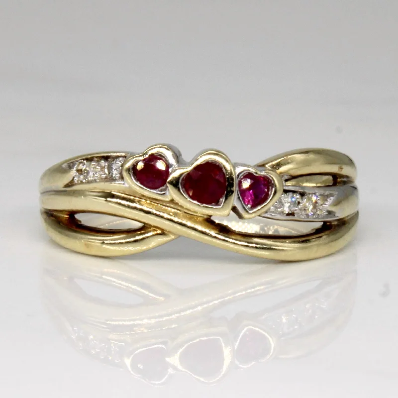 Premium Jewelry Now Available At Special Discounts Ruby & Diamond Waterfall Ring | 0.12ctw, 0.04ctw | SZ 6.5 |