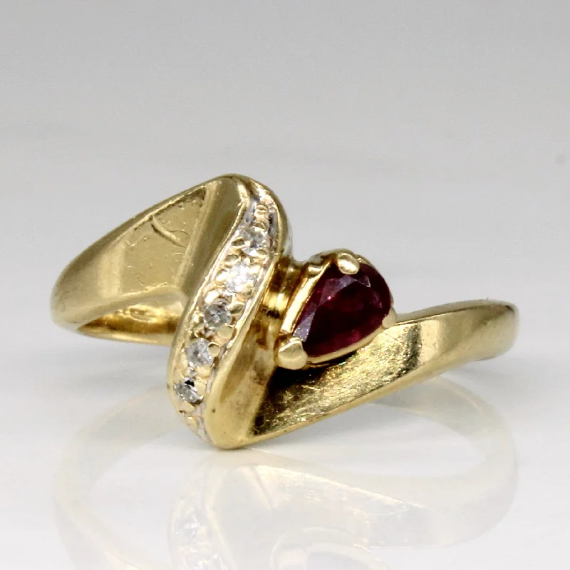 Must-Have Jewelry At Irresistible Discounts Ruby & Diamond Waterfall Ring | 0.18ct, 0.03ctw | SZ 5.5 |