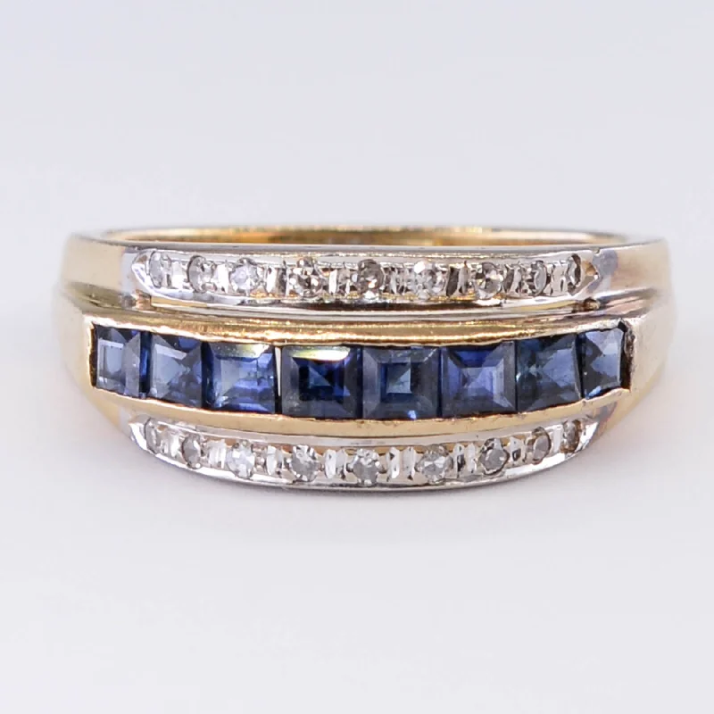 Breathtaking Jewelry, Breathtaking Prices Channel Set Sapphire and Diamond Ring | 0.80ctw, 0.09ctw | SZ 5.75 |