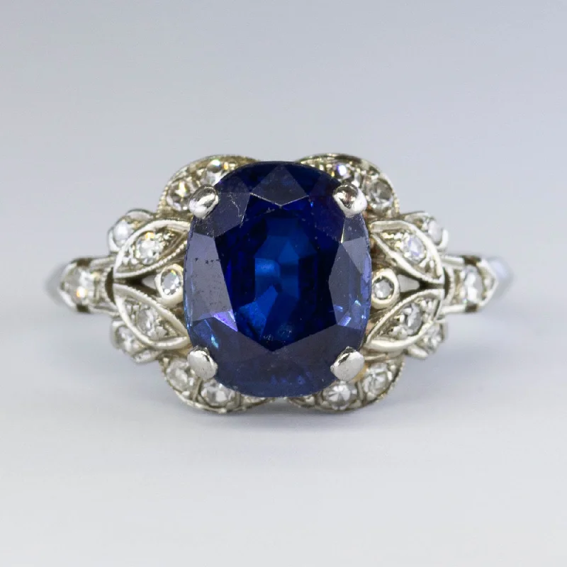 Get The Jewelry You Love At A Price You Love Sapphire & Diamond Cocktail Ring | 2.65ct | 0.18ctw | SZ 6.25 |