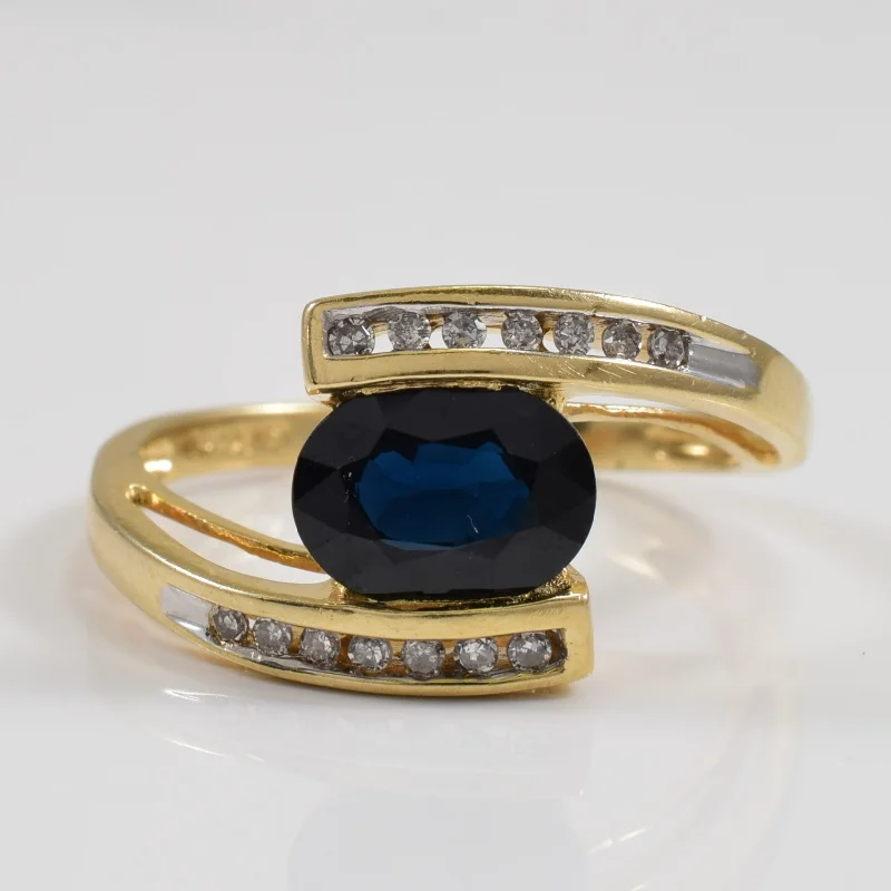 Stunning Jewelry Pieces At The Lowest Prices Ever Sapphire & Diamond Bypass Ring | 1.50ct, 0.11ctw | SZ 7 |