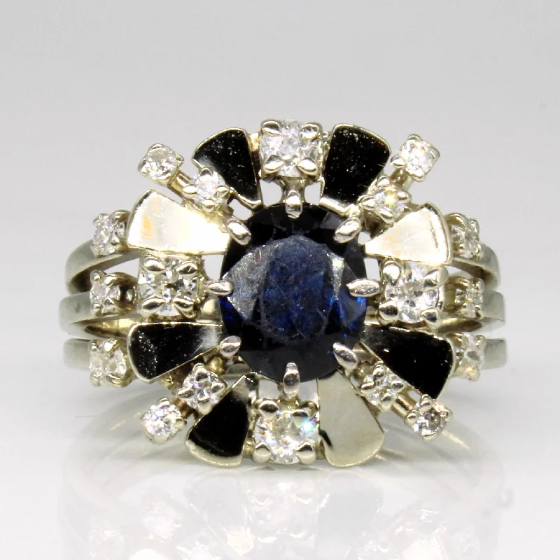 Elegant Jewelry Pieces At Unbelievable Prices Sapphire & Diamond Cocktail Ring | 1.50ct, 0.48ctw | SZ 7 |