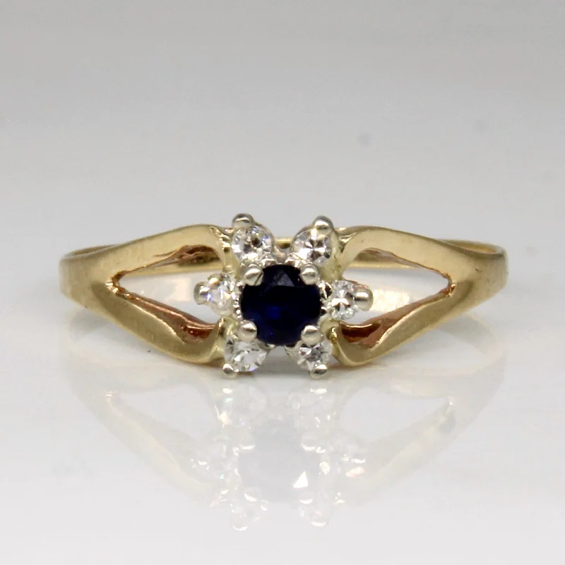 Special Offers On Handcrafted And Designer Jewelry Sapphire & Diamond Ring | 0.09ct, 0.05ctw | SZ 4 |