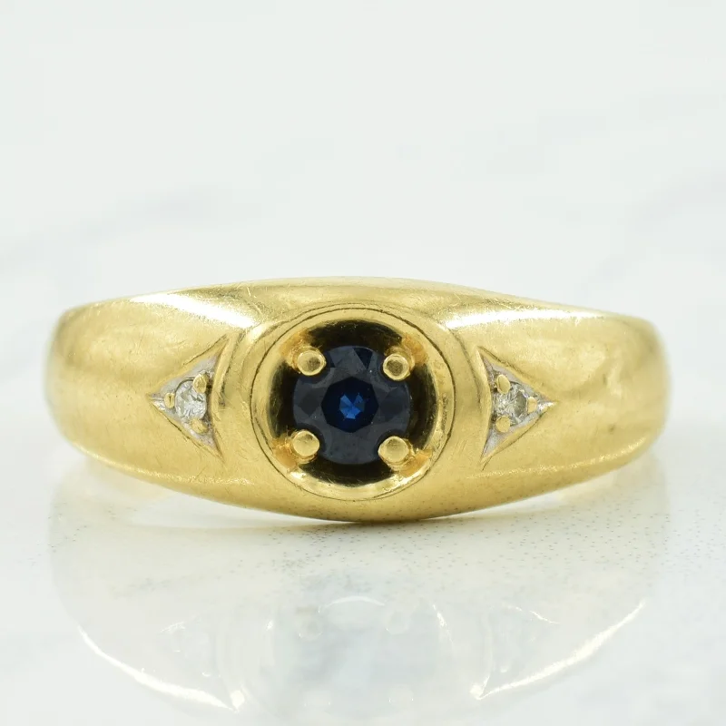 Trending Jewelry Now At Unbeatable Prices Sapphire with Diamond Accent Ring | 0.28ct, 0.02ctw | SZ 9.5 |