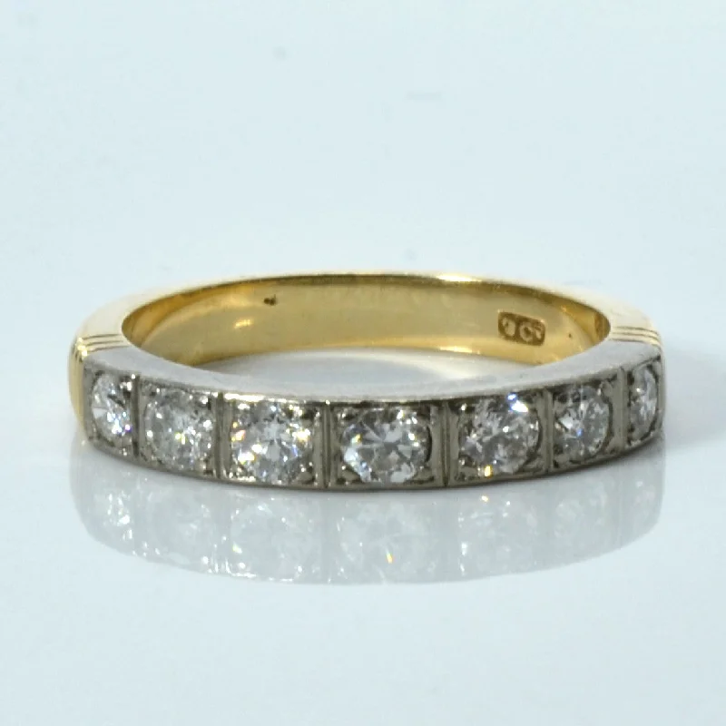 Exclusive Jewelry Sale – Sparkle For Less Semi Eternity Diamond Wedding Band | 0.52ctw | SZ 7.5 |