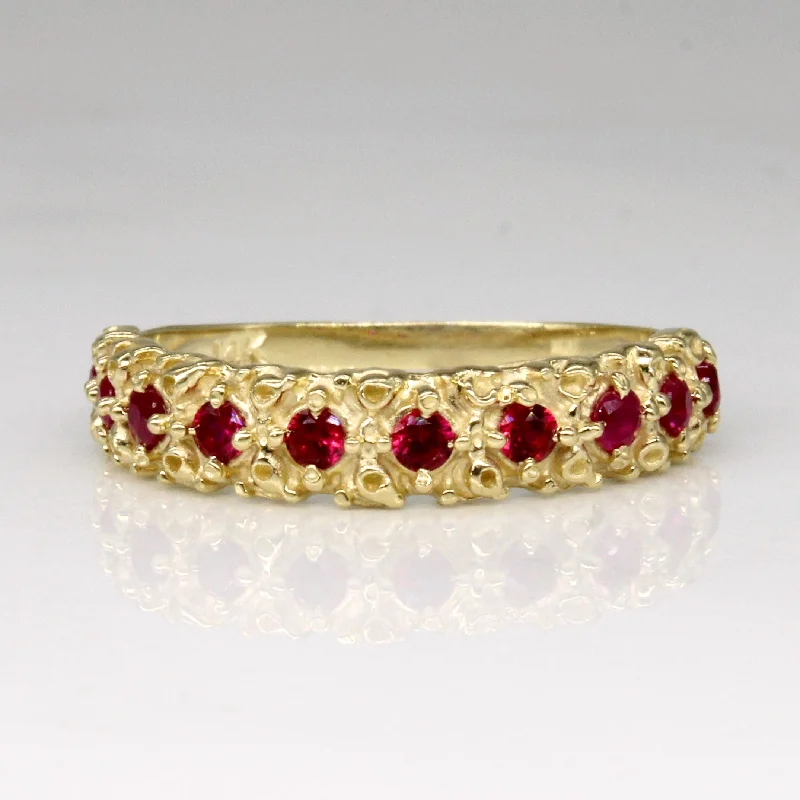 Luxury Jewelry Now At Special Promotional Rates Synthetic Ruby Ring | 0.25ctw | SZ 6.75 |