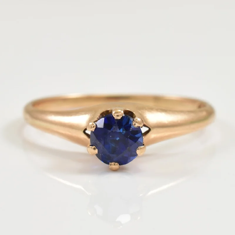 Premium Diamond Jewelry At Once-In-A-Lifetime Discounts Synthetic Sapphire Ring | 0.46ct | SZ 5.75 |