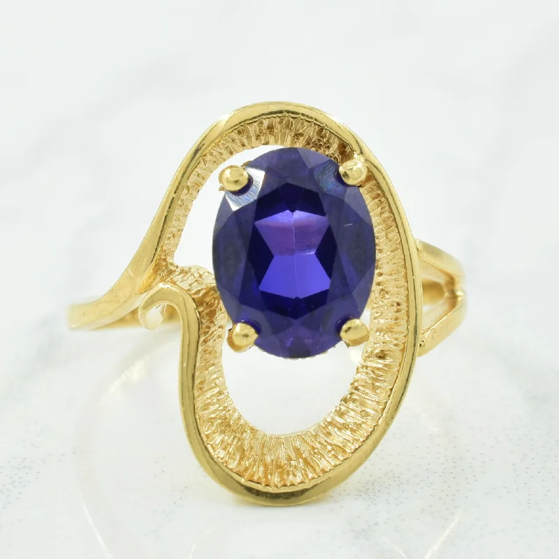 Affordable Glamour – Must-Have Jewelry At Special Rates Synthetic Violet Sapphire Ring | 2.20ct | SZ 6.5 |