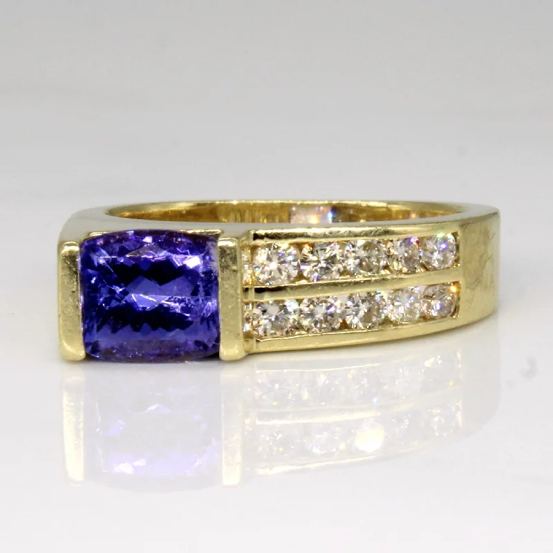 Affordable Luxury Jewelry For Every Occasion Tanzanite & Diamond Cocktail Ring | 1.20ct, 0.25ctw | SZ 5.5 |