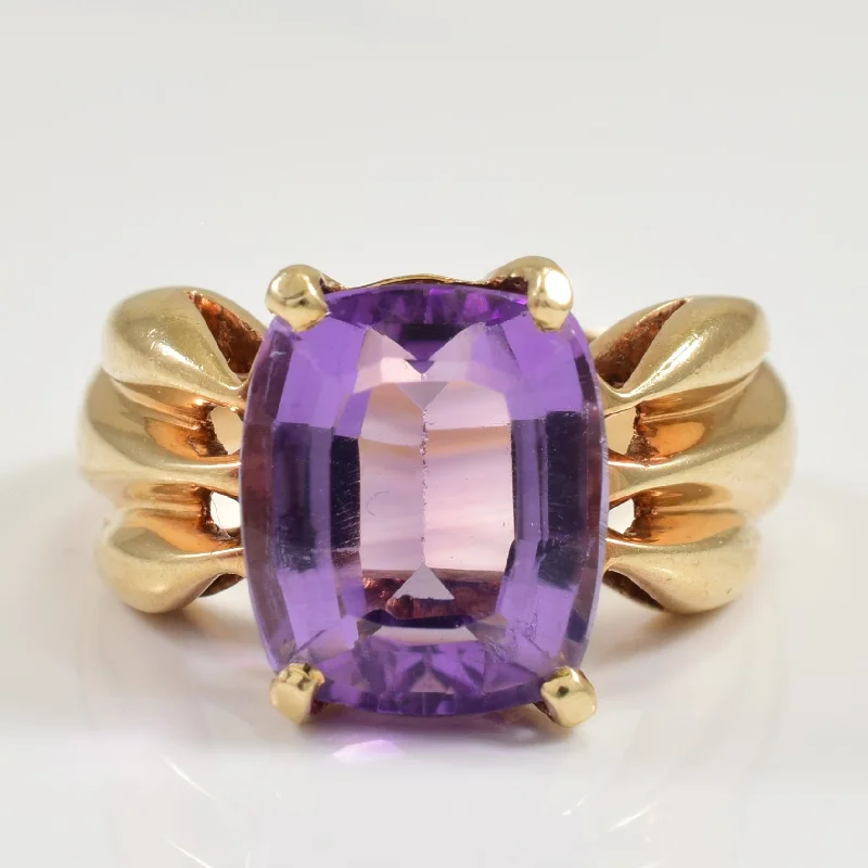 Last Chance To Shop High-End Jewelry At Markdown Prices Tapered Amethyst Ring | 4.50ct | SZ 6.5 |