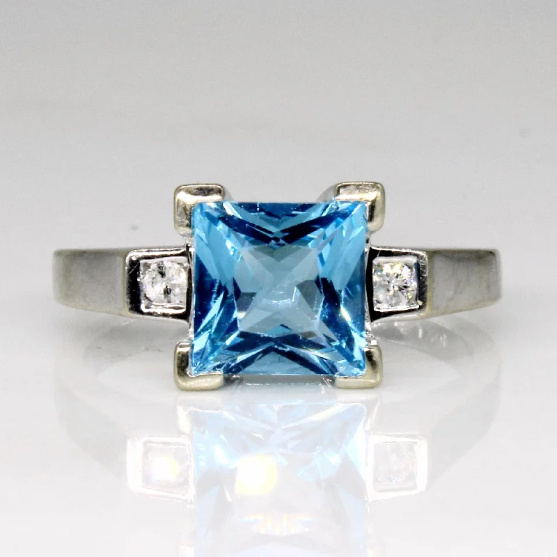 Affordable Elegance – Premium Jewelry At Special Prices Topaz & Diamond Cocktail Ring | 1.70ct, 0.05ctw | SZ 6.25 |