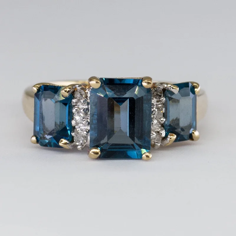 Flash Sale On Exquisite Jewelry – Don't Miss Out Topaz & Diamond Ring | 3.15ctw, 0.03ctw | SZ 6 |