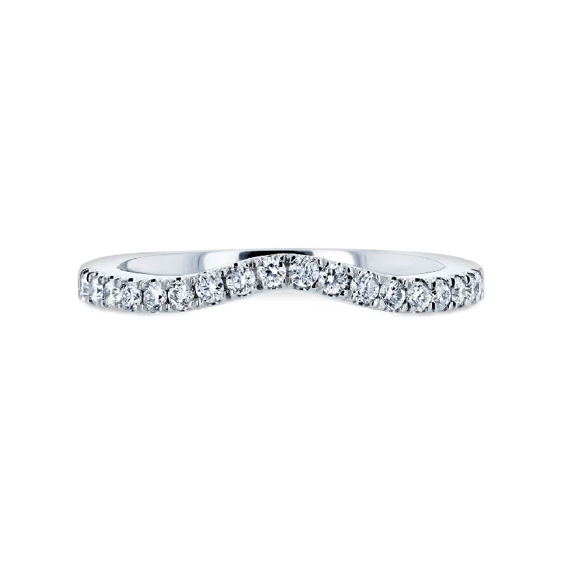 Exclusive Jewelry Discounts – Shop Now For Savings Diamond Wedding Band Curved 1/5 CTW 14k White Gold