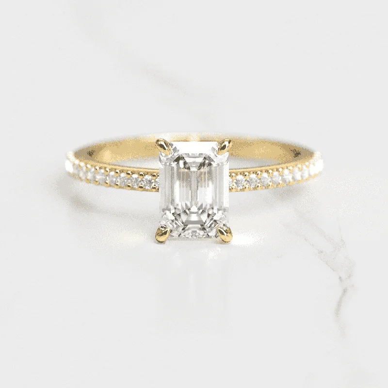 Get The Best Deals On Timeless Jewelry Pieces Moissanite Half Pave Moissanite Ring