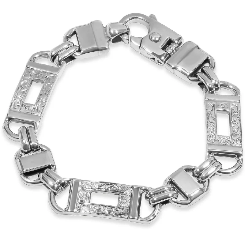 Men's Link 14k Gold (70gram) or Platinum (113gram) 5.5-12.5mm Bracelet 8.5"