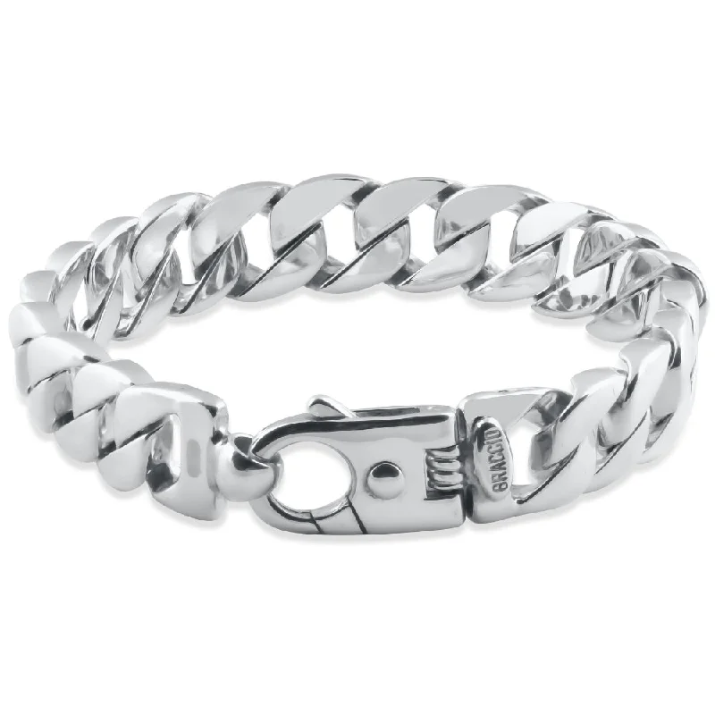 Men's Link 14k Gold (84gram) or Platinum (135gram) 13mm Bracelet 9"