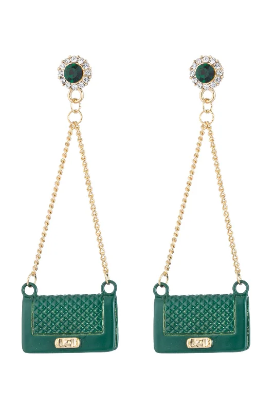 Ella Purse Earrings - Green