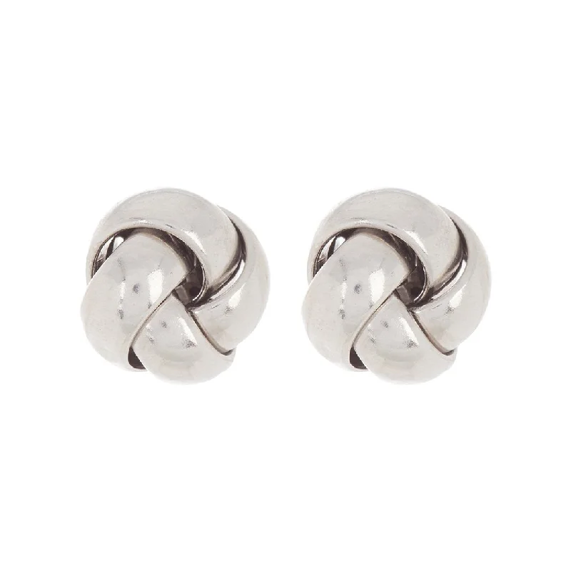 Adornia Knot Stud Earrings silver