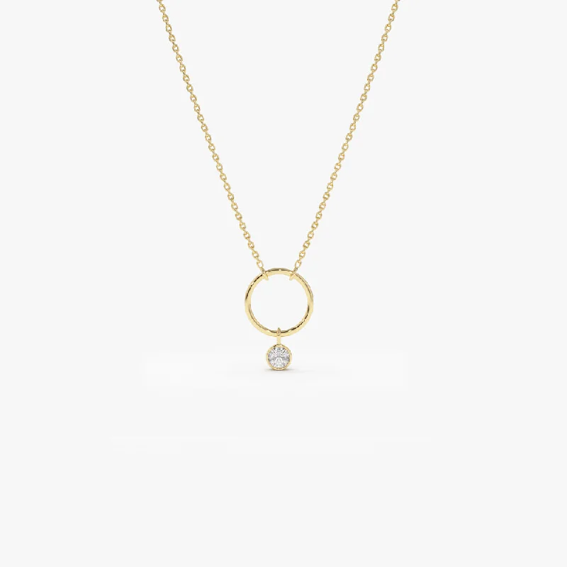 Limited-Time Jewelry Discounts – Shine Without The Splurge 14K Circle Necklace with Bezel Set Diamond