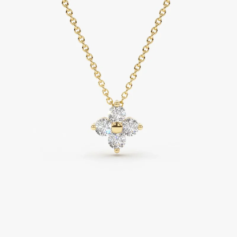 Affordable Elegance – Premium Jewelry At Special Prices 14K Gold Diamond Clover Necklace