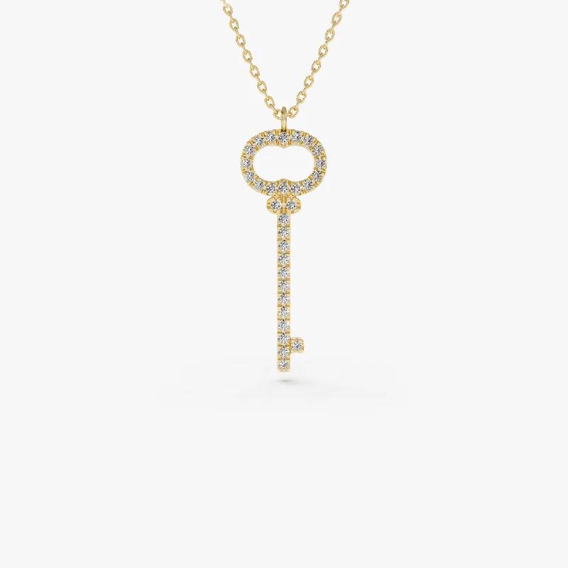 Timeless Jewelry, Timeless Savings – Don't Wait 14K Gold Diamond Key Charm Necklace