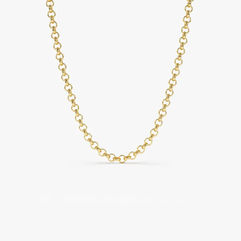 Limited-Time Offer On Elegant Jewelry Pieces 14k Gold 3MM Rolo Chain