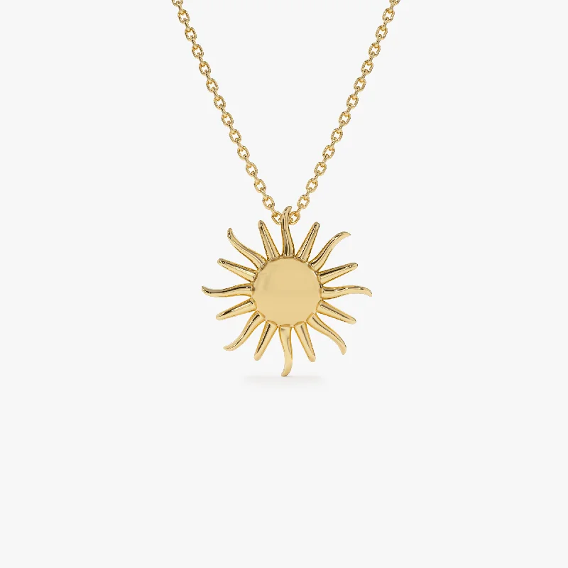 Exclusive Jewelry Offers – Shine For Less 14k Gold Glowing Sun Charm Necklace