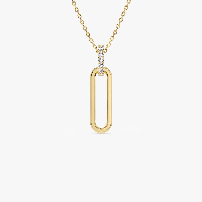 Dazzle With Discounts – Shop Jewelry On Sale 14k Gold Paper Clip Link Pendant Necklace