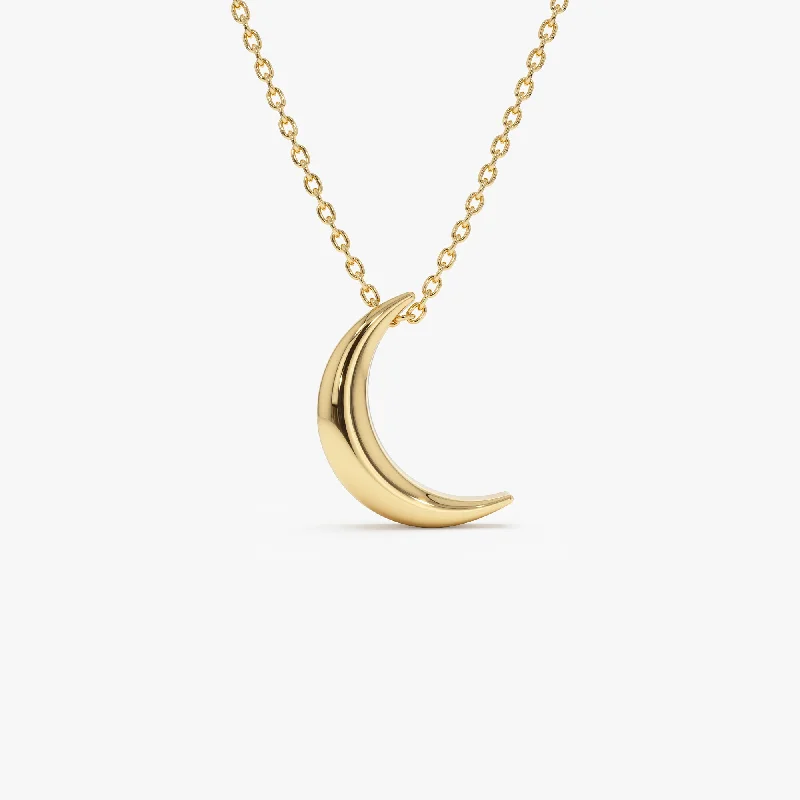 Shop Trending Jewelry With Exclusive Savings 14K Half Moon Crescent Charm Necklace