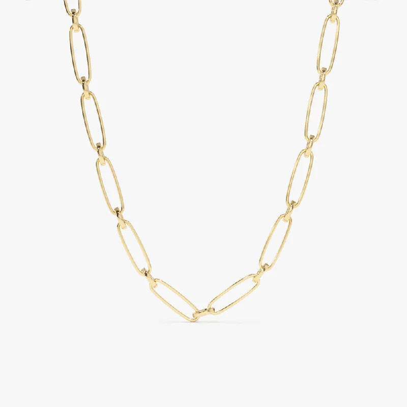 Affordable Glamour – Must-Have Jewelry At Special Rates 14k Oval Link Chain Necklace