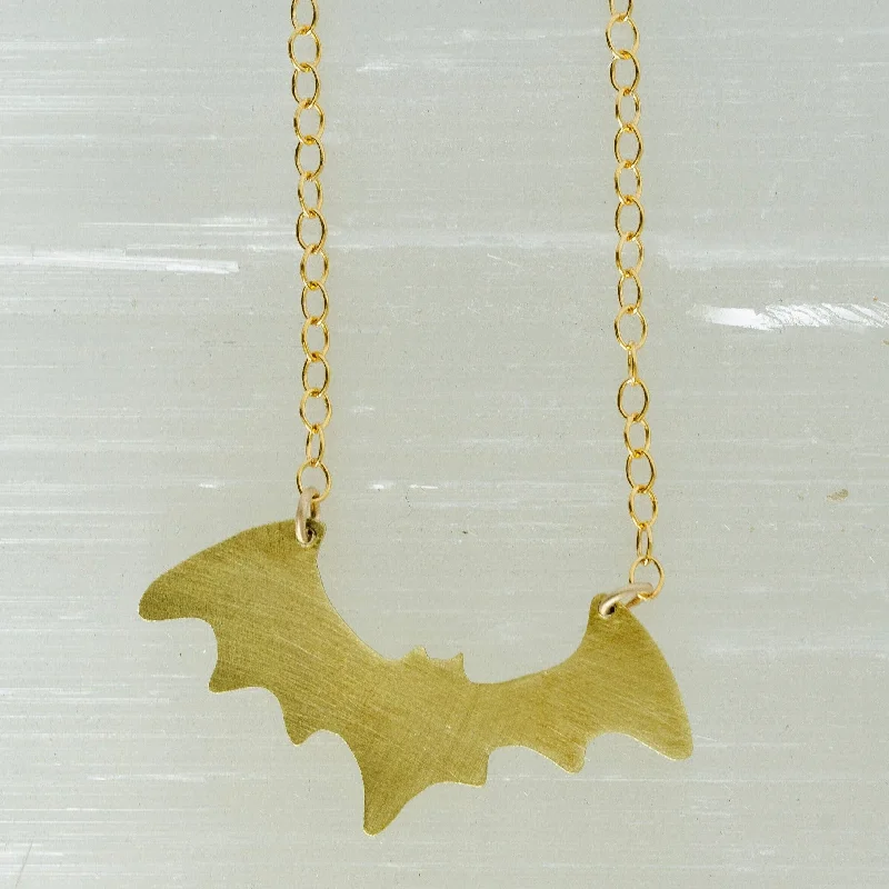 Adjustable Charm Bracelets For A Perfect Fit Dainty Bat Layering Necklace in Brass or Sterling Silver: Halloween Jewelry