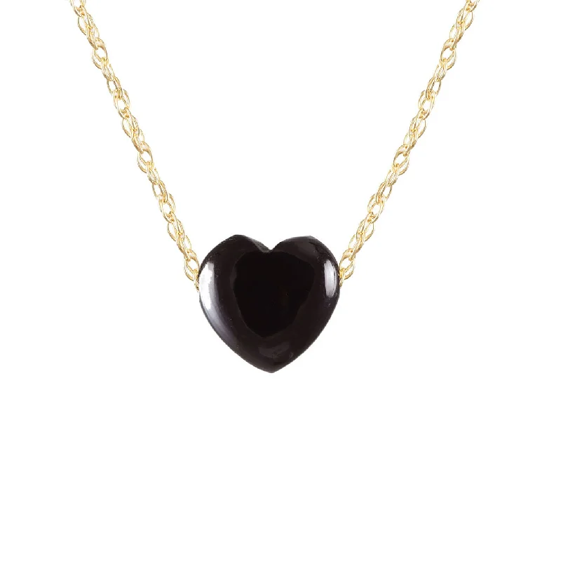 Shine Bright With Our Special Jewelry Promotions Black Onyx Heart Necklace