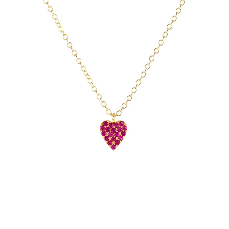 Exclusive Jewelry Discounts – Shop Now For Savings Heart Ruby Crystal Charm Necklace