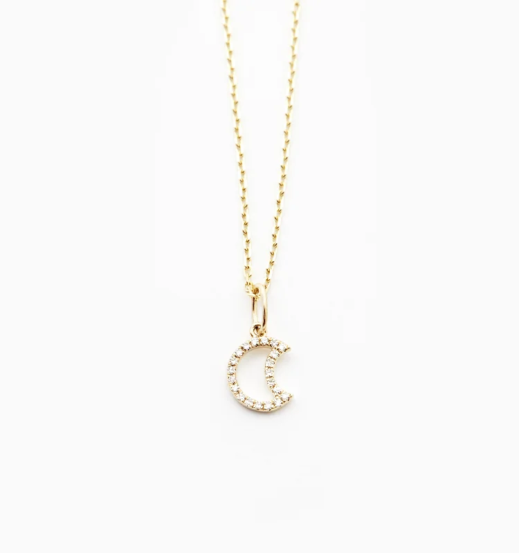 Timeless Jewelry, Timeless Savings – Don't Wait Open Moon Diamond Necklace