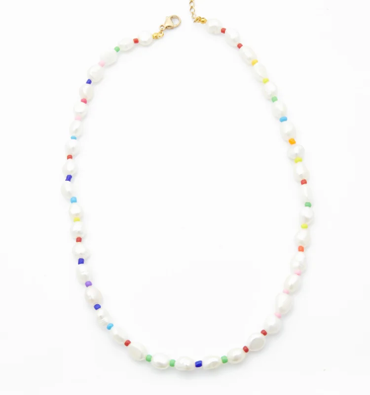 Buy More, Save More On Stunning Jewelry Pieces Pearl Necklace With Color Beads