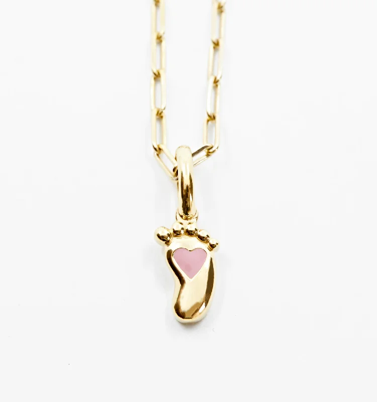 Flash Sale On Stunning Jewelry – Don't Miss Out Pink Baby Foot Necklace