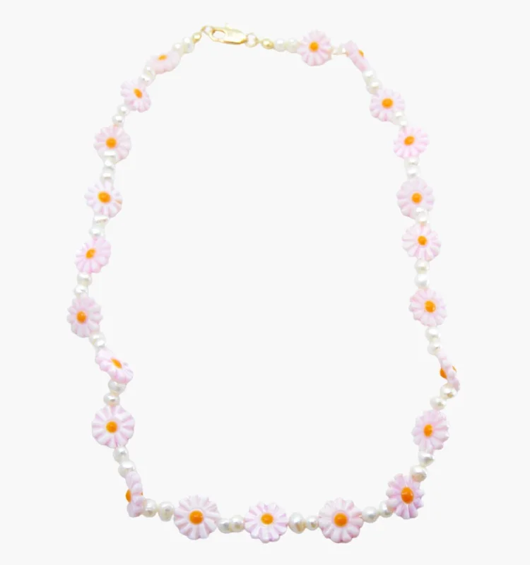 Grab Your Favorite Jewelry At The Lowest Prices Pink Daisy Necklace