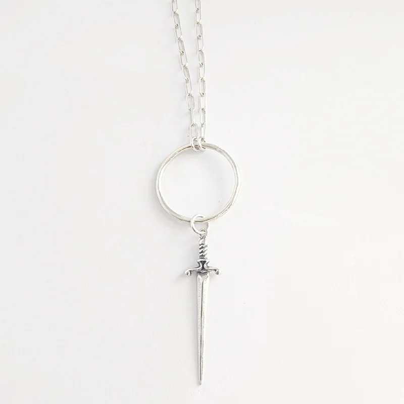 Exclusive Jewelry Sale – Grab Timeless Pieces Now Sword Dagger Necklace in Sterling Silver; Unisex Necklace