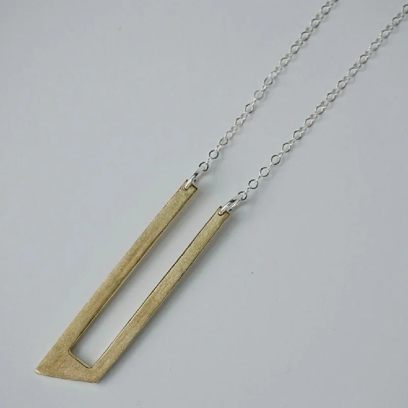 Grab Your Dream Jewelry At The Lowest Prices Triangle Parallel Necklace - choose Your Metal