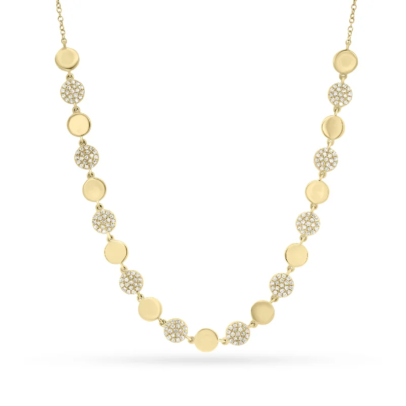 Shop Dazzling Jewelry At The Best Prices Diamond & Gold Disc Necklace