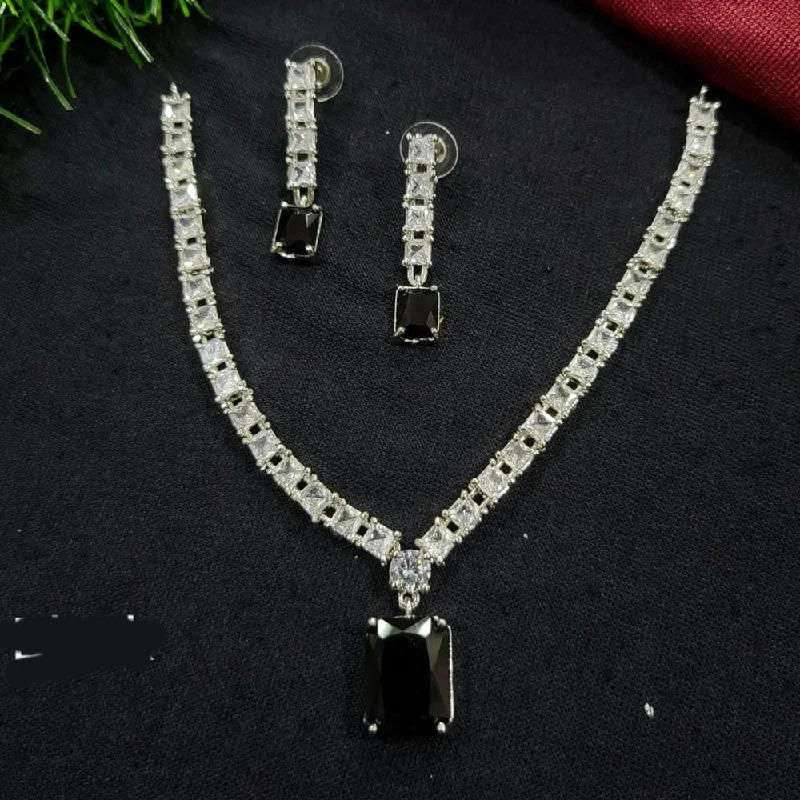 Timeless Jewelry At Special Discount Rates Kavita Art Silver Plated Crystal Stone Necklace Set