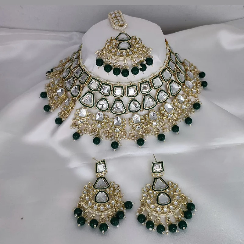 Elegant Designs, Unbeatable Discounts – Shop Jewelry Now Lucentarts Jewellery Gold Plated Kundan Stone And Pearl Choker Necklace Set