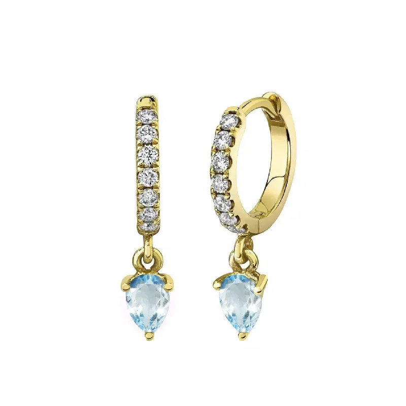 Luxury Jewelry Without The Luxury Price Tag Aquamarine Water Drop Goddess Hoop