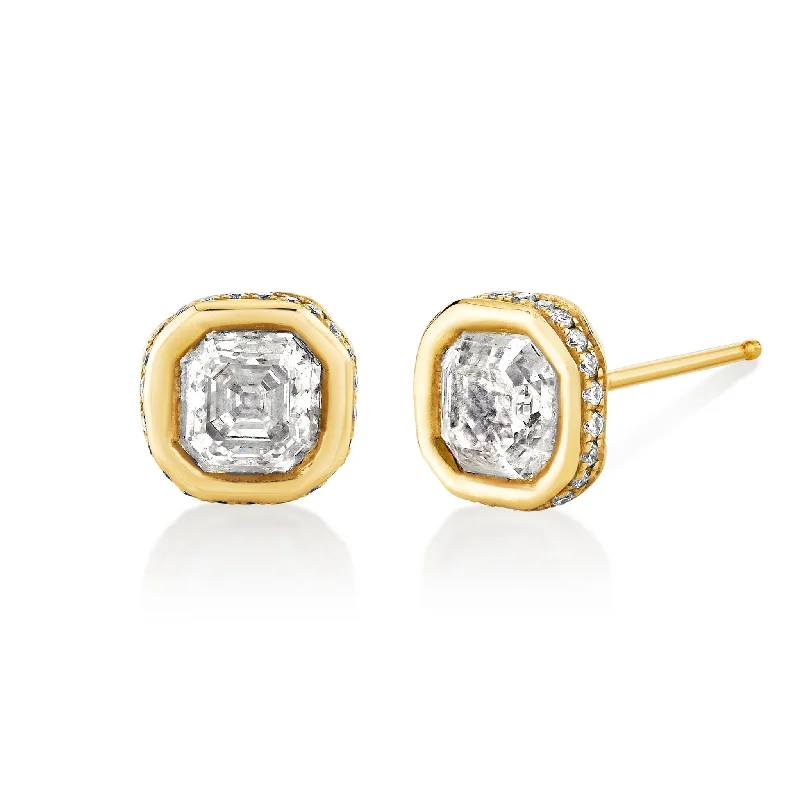 Chic, Trendy, And Affordable Jewelry Sale Asscher Diamond River Studs | Ready to Ship