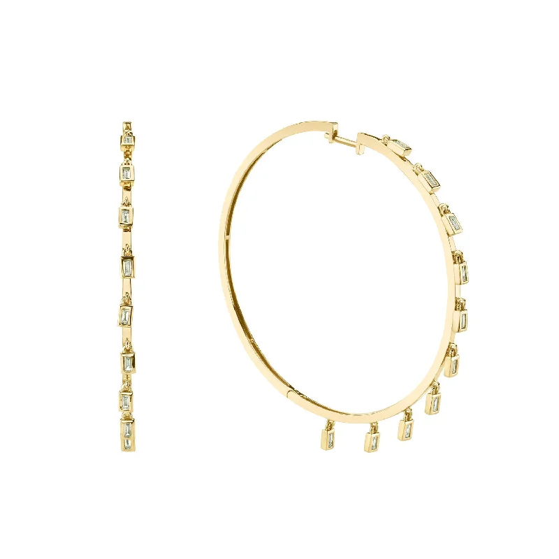 Trending Jewelry Styles Now At Limited-Time Discounts Baguette Dangle Hoops