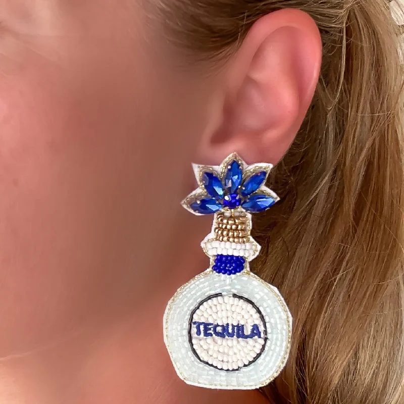 Flash Sale On Stunning Jewelry – Don't Miss Out Blue Tequila Beaded Dangle Earrings