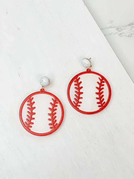 Get The Sparkle You Love At Prices You Adore Confetti Post Acrylic Baseball Earrings